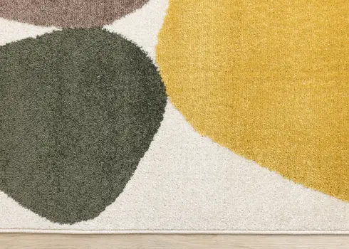 8' X 11' Cream And Brown Geometric Area Rug