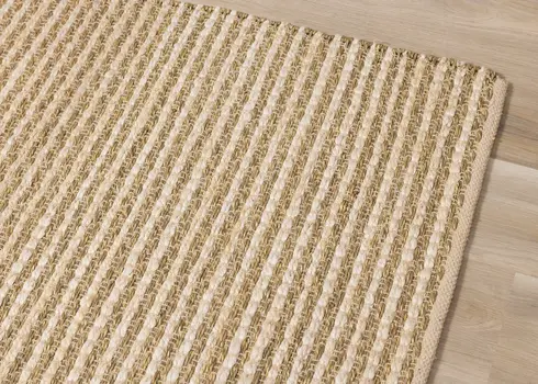 8' X 11' Beige Hand Woven Area Rug
