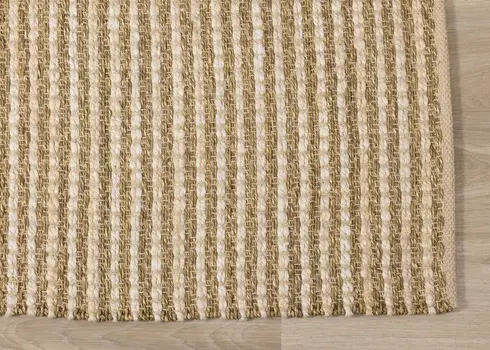 8' X 11' Beige Hand Woven Area Rug
