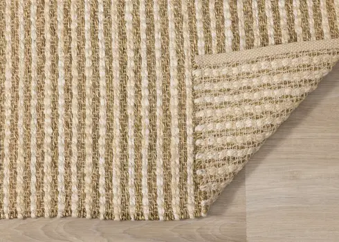 8' X 11' Beige Hand Woven Area Rug