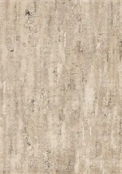 5' X 8' Beige And Black Area Rug