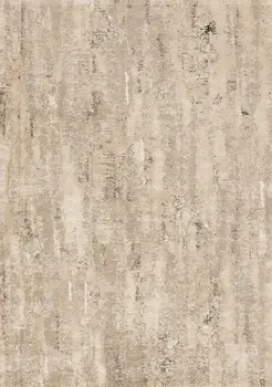 5' X 8' Beige And Black Area Rug