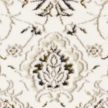 8' X 11' Cream And Black Area Rug