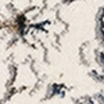 8' X 11' Cream And Blue Area Rug