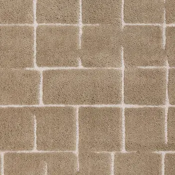 5' X 8' Gray And Taupe Geometric Area Rug
