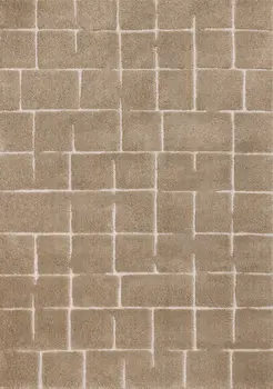 5' X 8' Gray And Taupe Geometric Area Rug