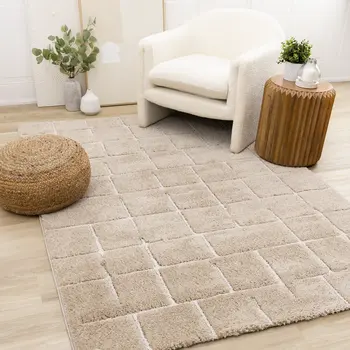 5' X 8' Gray And Taupe Geometric Area Rug