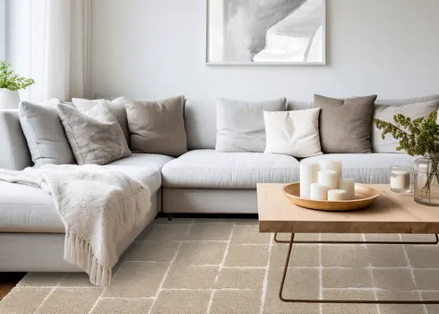 8' X 11' Gray And Taupe Geometric Area Rug