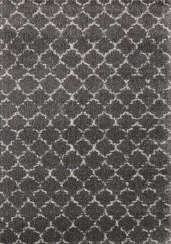 5' X 8' Gray And Cream Abstract Area Rug