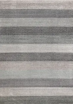5' X 8' Gray And Taupe Geometric Area Rug