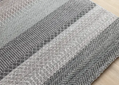 5' X 8' Gray And Taupe Geometric Area Rug
