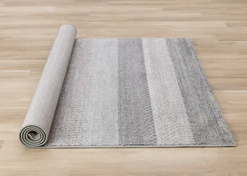 5' X 8' Gray And Taupe Geometric Area Rug