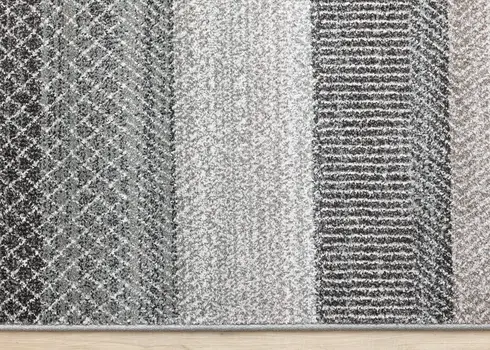 5' X 8' Gray And Taupe Geometric Area Rug