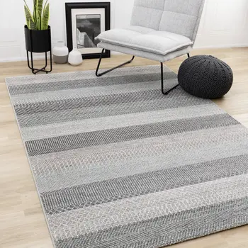 8' X 11' Gray And Taupe Geometric Area Rug