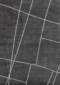 5' X 8' Gray And White Geometric Area Rug