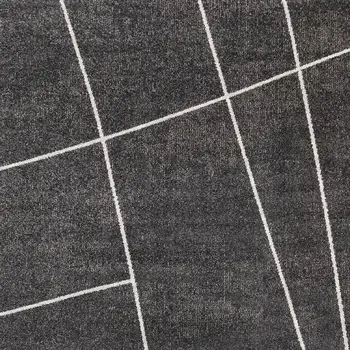 8' X 11' Gray And White Geometric Area Rug
