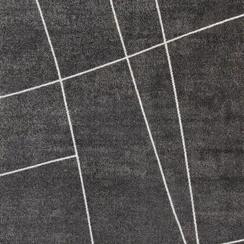 8' X 11' Gray And White Geometric Area Rug