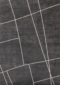 8' X 11' Gray And White Geometric Area Rug