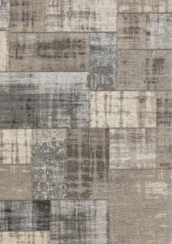 5' X 8' Gray And Cream Abstract Area Rug