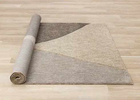 8' X 11' Beige And Gray Geometric Area Rug