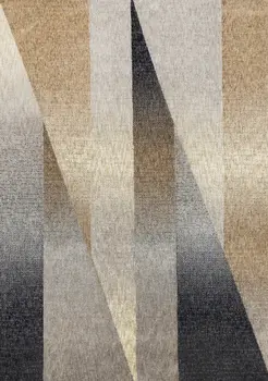 8' X 11' Gray And Brown Geometric Area Rug