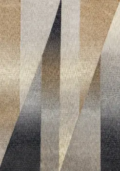 8' X 11' Gray And Brown Geometric Area Rug