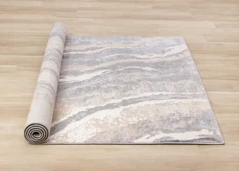 5' X 8' Taupe And Gray Abstract Area Rug