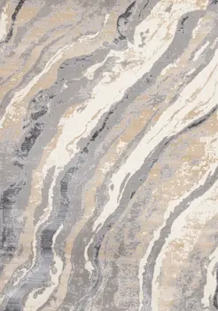 8' X 11' Taupe And Gray Abstract Area Rug