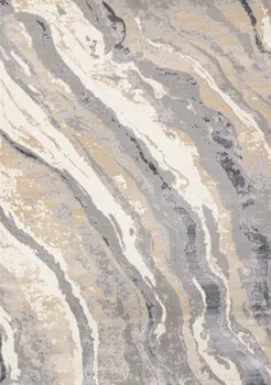8' X 11' Taupe And Gray Abstract Area Rug