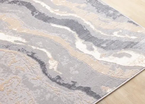 8' X 11' Taupe And Gray Abstract Area Rug