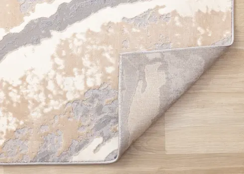8' X 11' Taupe And Gray Abstract Area Rug