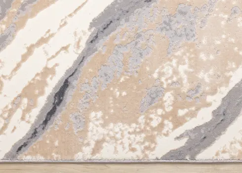 8' X 11' Taupe And Gray Abstract Area Rug