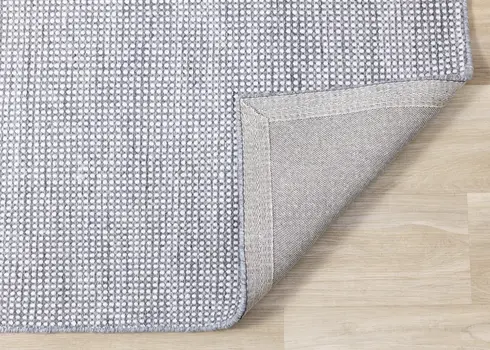 5' X 8' Cream And Gray Abstract Hand Woven Area Rug