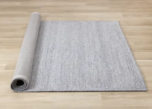 8' X 11' Cream And Gray Abstract Hand Woven Area Rug