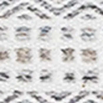 5' X 8' White And Gray Striped Hand Woven Area Rug