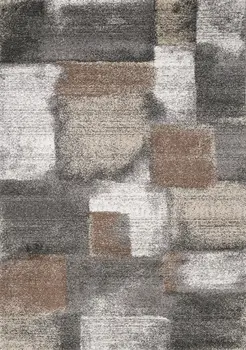 8' X 11' Blue And Gray Geometric Area Rug