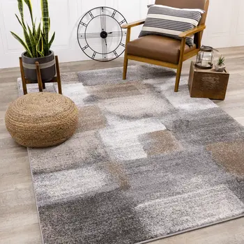 8' X 11' Blue And Gray Geometric Area Rug
