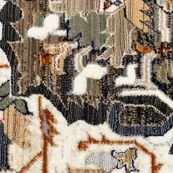 5' X 8' Gray And Blue Abstract Area Rug