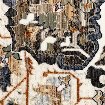 5' X 8' Gray And Blue Abstract Area Rug