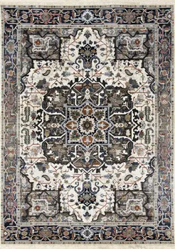 8' X 10' Gray And Blue Abstract Area Rug