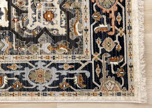 8' X 10' Gray And Blue Abstract Area Rug