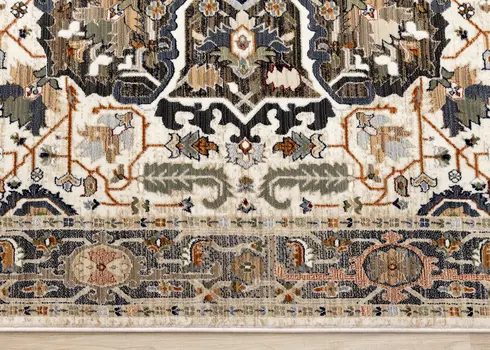 8' X 10' Gray And Blue Abstract Area Rug