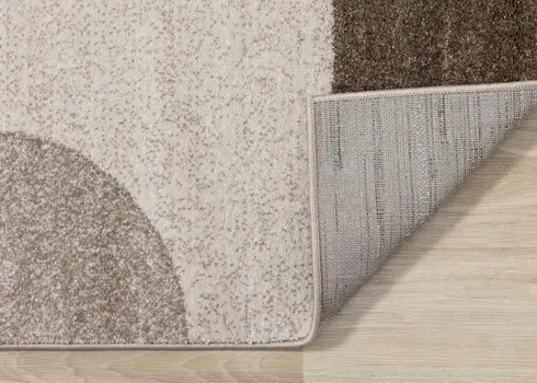 8' X 11' Cream And Gray Geometric Area Rug