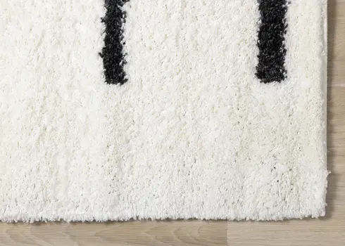 8' X 11' Cream And Gray Striped Area Rug
