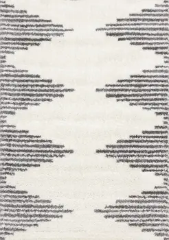 5' X 8' Cream And Gray Geometric Area Rug