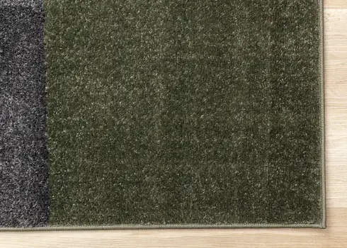 8' X 11' Green And Gray Geometric Area Rug