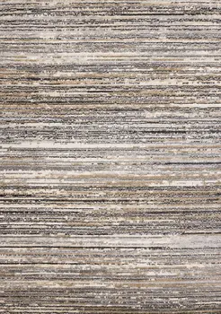 5' X 8' Gray And Black Striped Area Rug