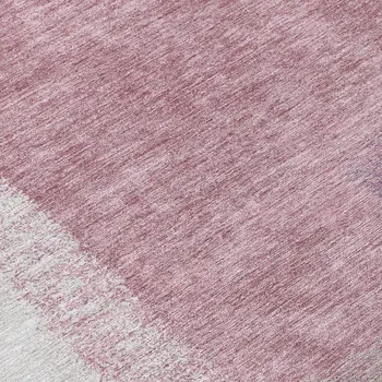 3' X 5' Blush Ivory And Gray Abstract Washable Indoor Outdoor Area Rug