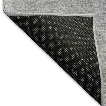 10' X 14' Denim Blue Ivory And Gray Abstract Washable Indoor Outdoor Area Rug