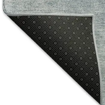 5' X 8' Teal Blue Ivory And Gray Abstract Washable Indoor Outdoor Area Rug